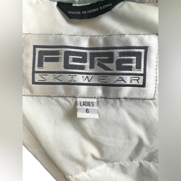 GORGEOUS vintage FERA skiwear snowsuit zip retro 80s 90s purple blue size 6 - Picture 10 of 15